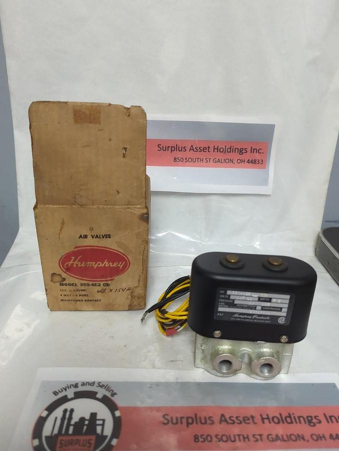 HUMPHREY,250-4E2 CD,PNEUMATIC SOLENOID VALVE 115V 60C 4-WAY 5 PORT NOS
