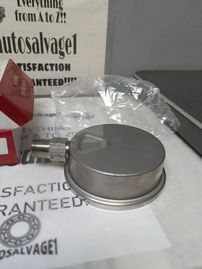WINTERS,PFQ777,4 IN PRESSURE GAUGE 1/2 IN NPT 0-100 PSI/KPA NOS