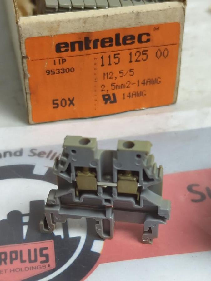 ENTRELEC,M2 5/5,TERMINAL BLOCK 115 125 00 PACK OF 50 PCS NOS
