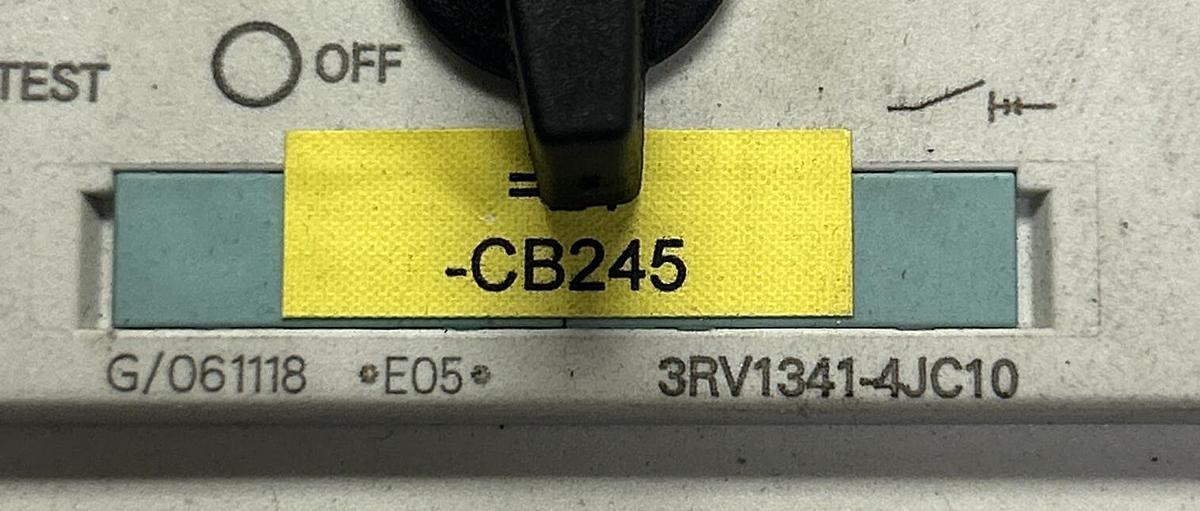 Used SIEMENS,3RV1341-4JC10,CIRCUIT BREAKER