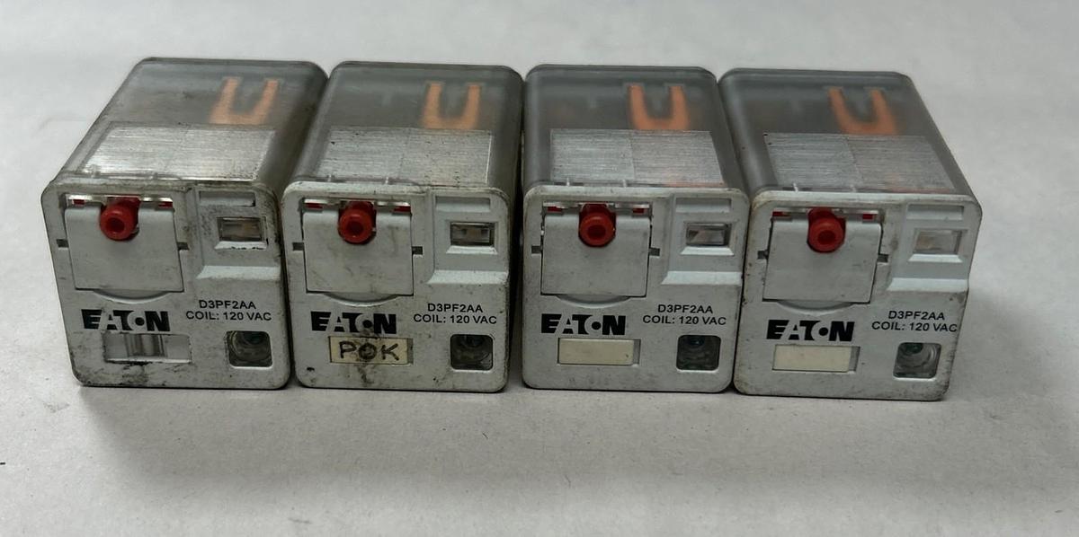 Used EATON,D3PF2AA,RELAY LOT OF 4