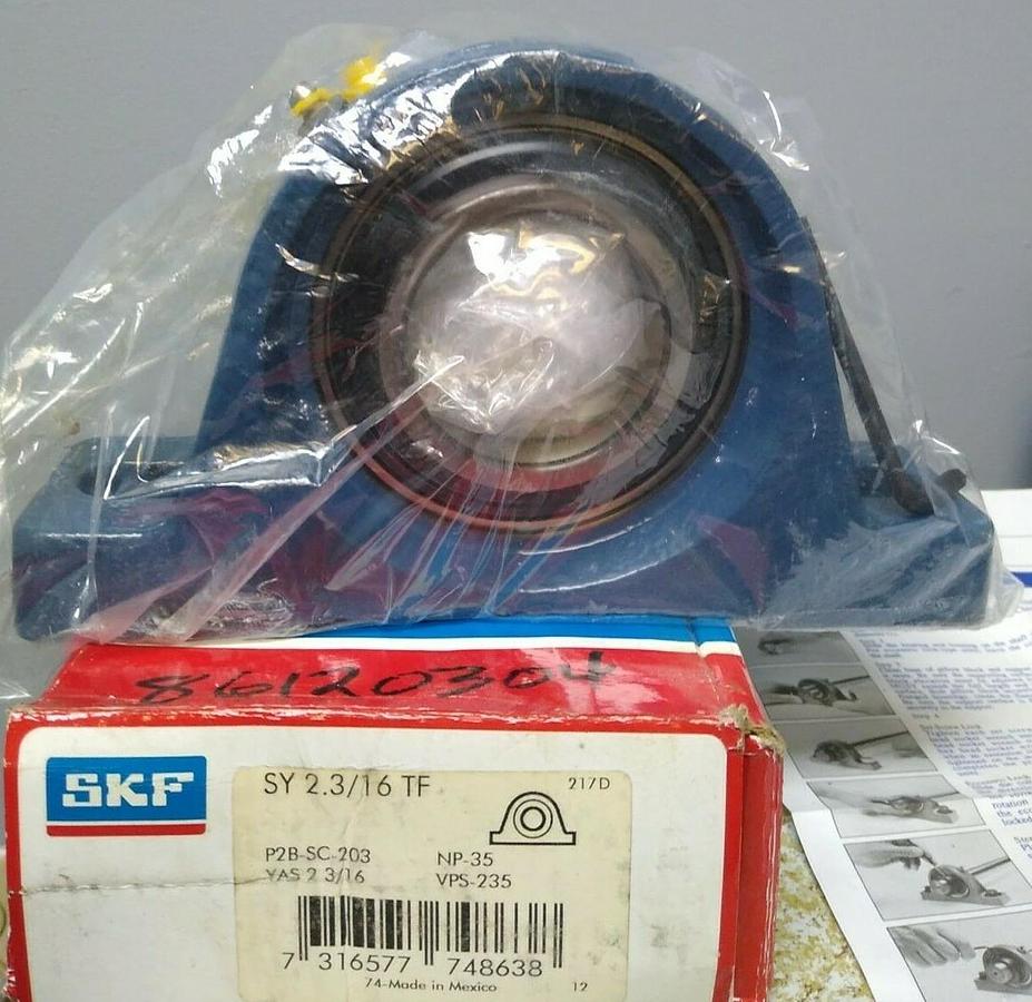 Used SKF,SY 2-3/16 TF,Pillow Block Bearing 2-Bolt P2B-SC-203 NOS