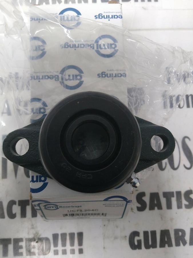 AMI BEARINGS,UCFL204C,FLANGE MOUNT BEARING 2-BOLT 20MM BORE9W/ FLIGER SEAL) NOS