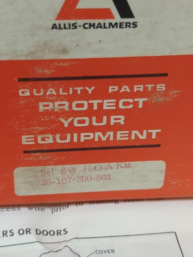 ALLIS-CHALMERS,25-107-200-801,SELECTOR SWITCH H-O-A KIT NOS