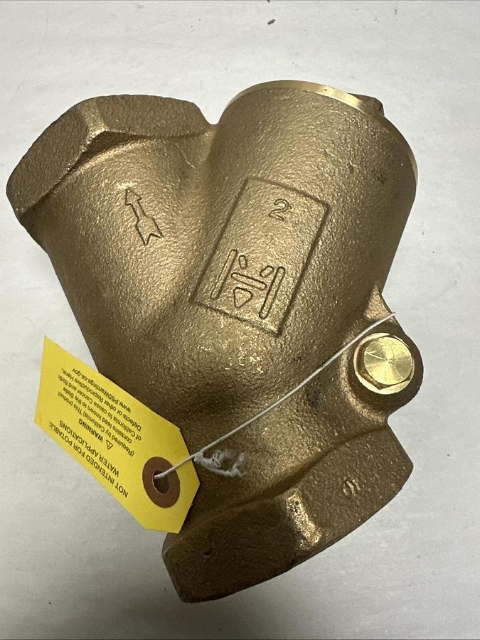 Used Milwaukee Valve,200S400W,Brass 2" Y Check Valve