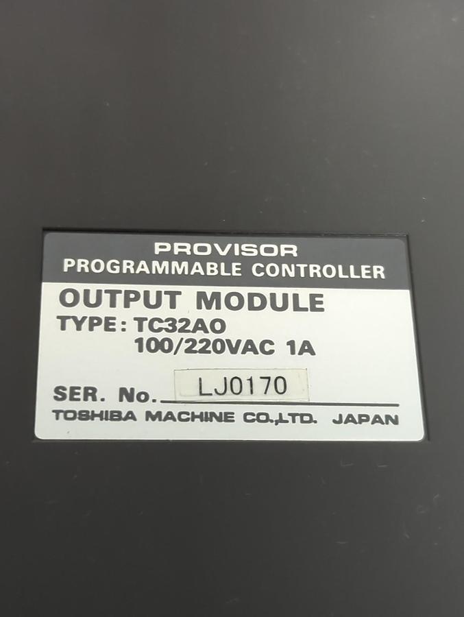 Used TOSHIBA,TC32AO,OUTPUT MODULE 100/220VAC 1 A PRE-OWNED