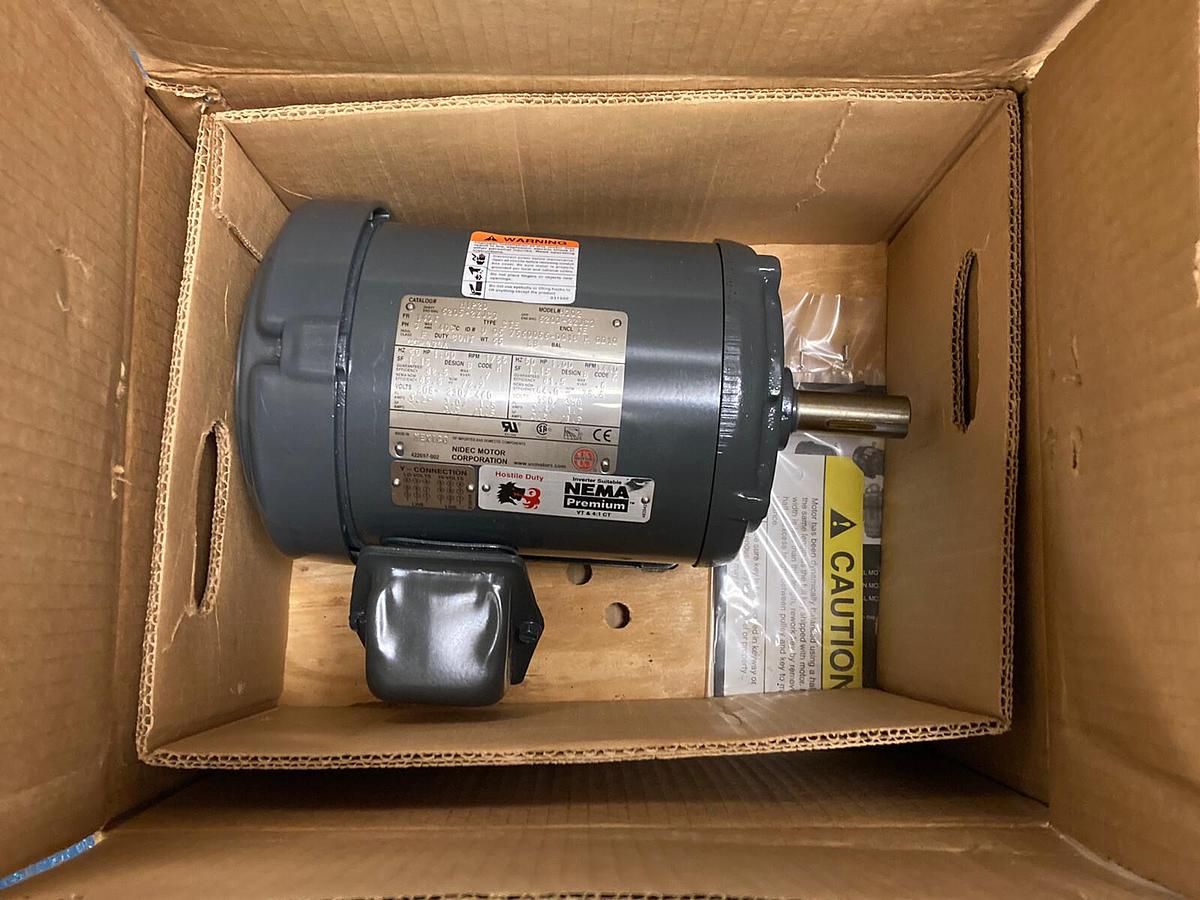 US Motor,H1P2D,3-Phase Motor 1 HP  Frame 143T  1755 RPM