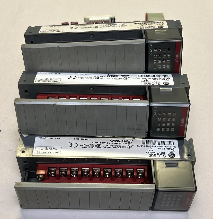 Used ALLEN BRADLEY,1746-IA16,SLC500 INPUT MODULE LOT OF 3