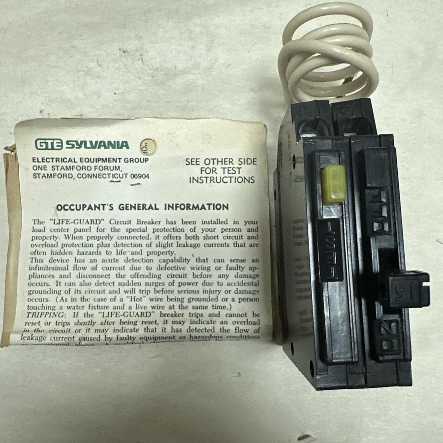 Sylvania,HAGF-15,15 Amp 1 Pole 120VAC IC Line Circuit Breaker