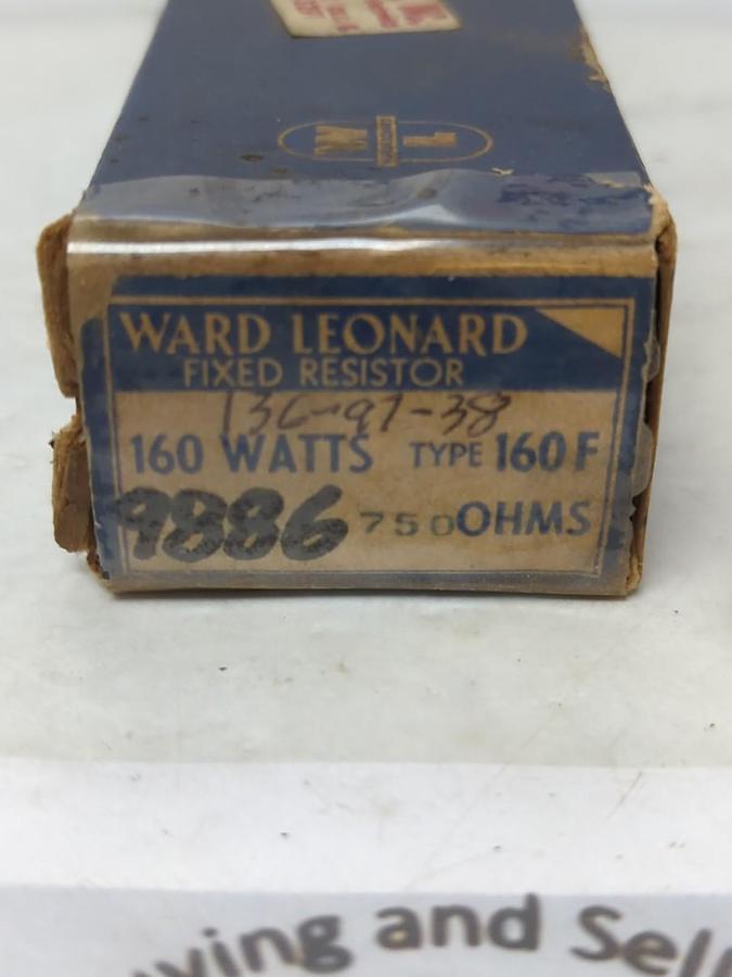 WARD LEONARD,TYPE 160F,FIXED RESITOR 160 WATT 750 OHMS NOS