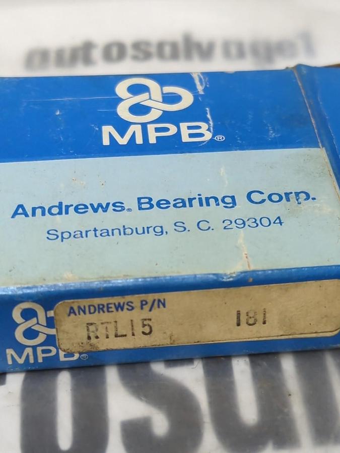 ANDREWS,RTL15,THRUST BALL BEARING NOS
