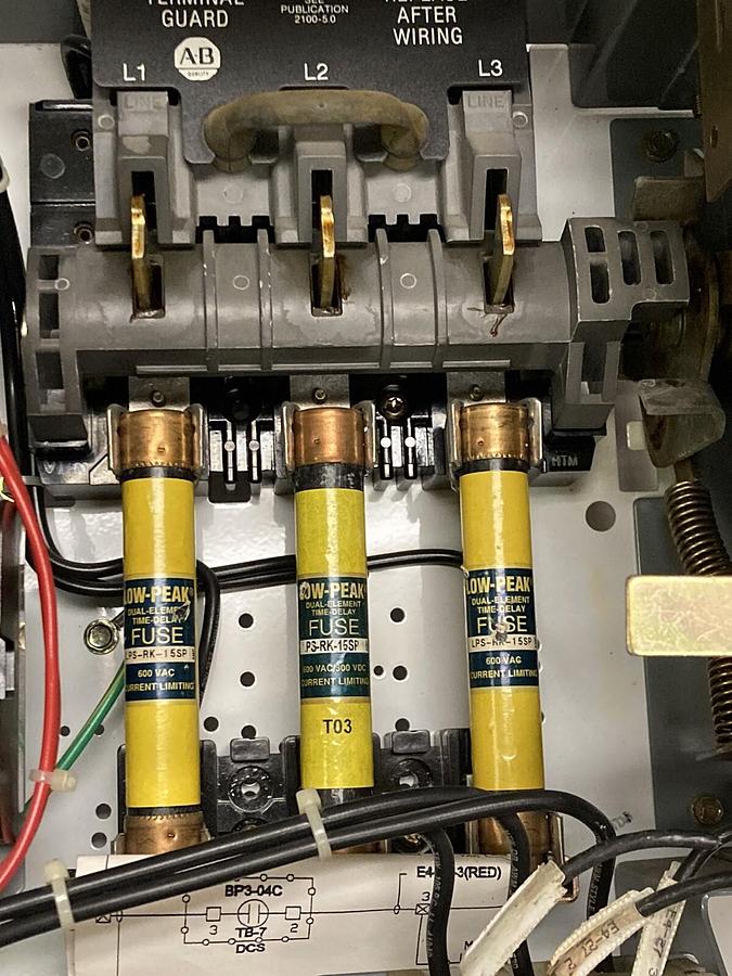 Used Allen-Bradley,2100 2112B,Size 1 Fused MCC 12 INCH Starter Feeder Bucket