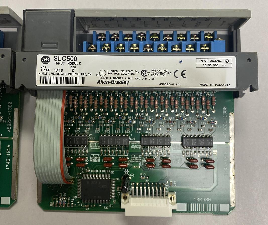 Used Allen-Bradley,1746-IB16,Ser C Input Module Lot Of 2