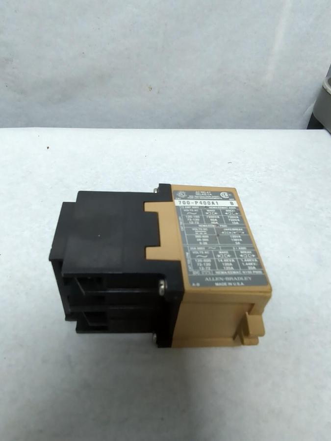 Used ALLEN-BRADLEY,700-P400A1,COIL RELAY SERIES B TYPE P 10 AMP PRE-OWNED