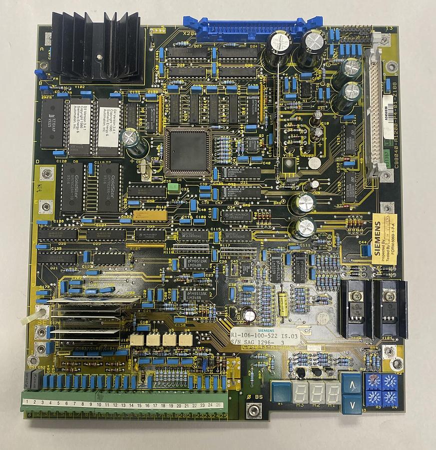 Used SIEMENS,R1-106-100-522,CONTROL BOARD SIMOREG REFURBISHED