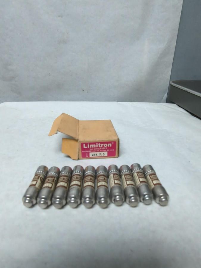 COOPER BUSSMANN,KTK R5,LIMITRON 5 AMP FUSES BOX OF 10 NOS