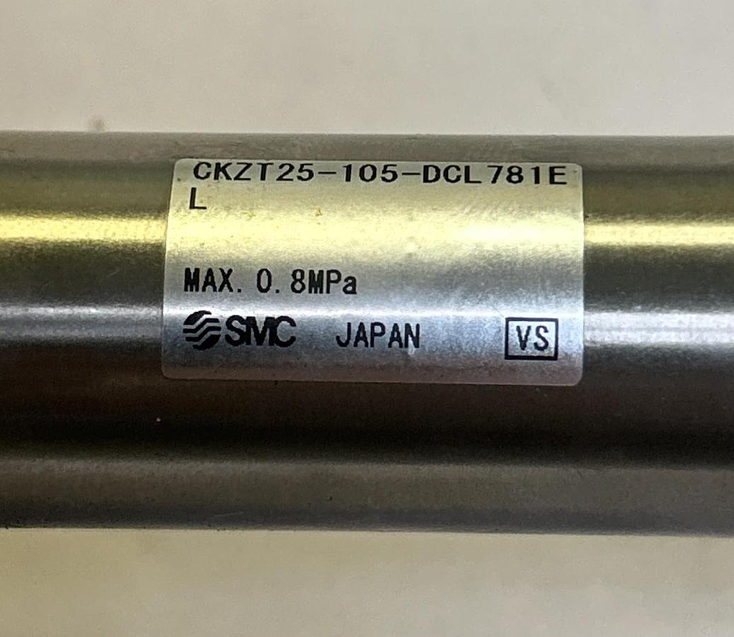 Used SMC,CKZT25-105-DCL781E,PNEUMATIC CLAMP CYLINDER