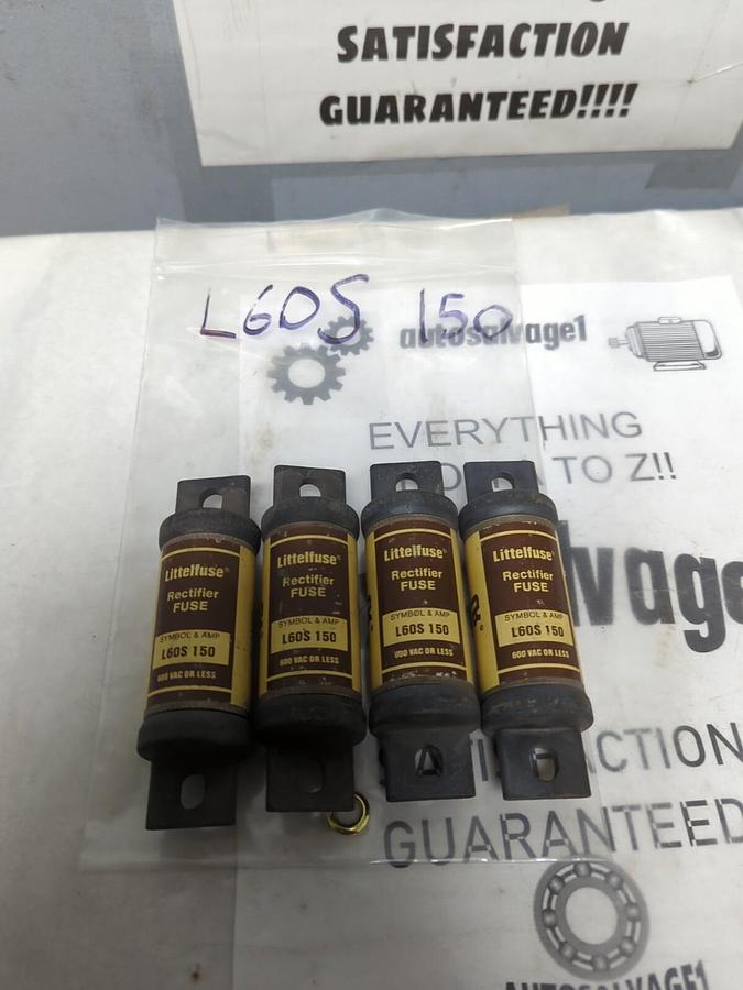 LITTELFUSE,L60S-150,RECTIFIER 150 AMP FUSES LOT OF 4 NOS
