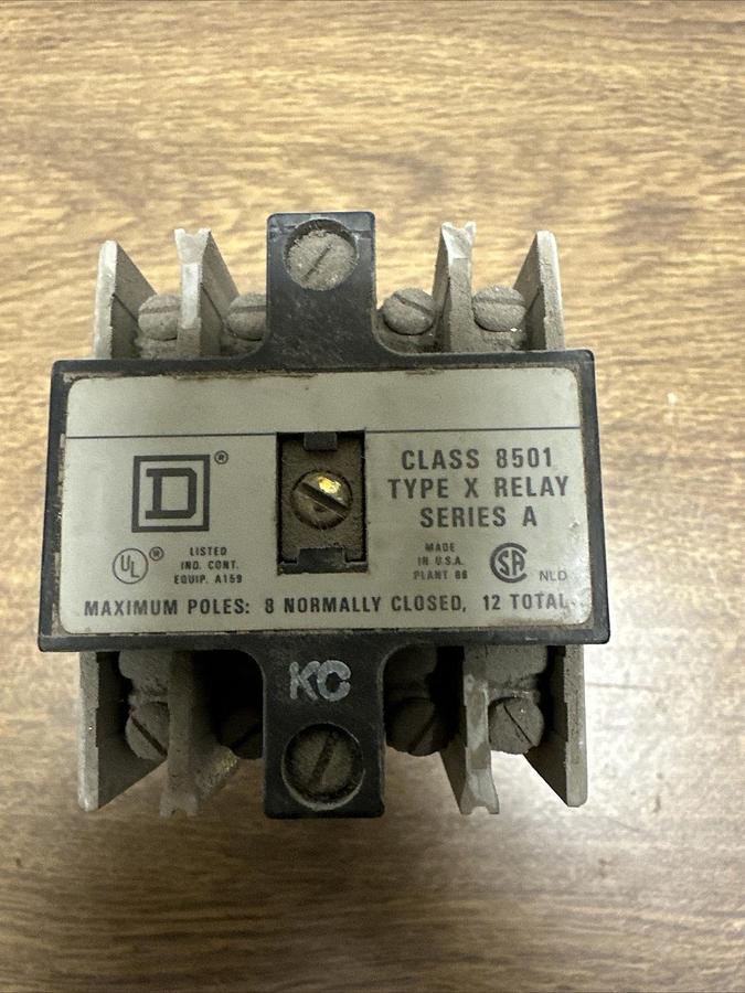 Used Square D,8501XO-40KC,Industrial Control Relay