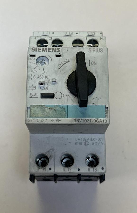 Used SIEMENS,3RV1021-0GA10,MOTOR STARTER