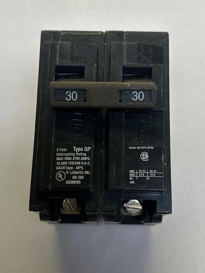 Used SIEMENS,Q230,CIRCUIT BREAKER 30A 120/240V 2P