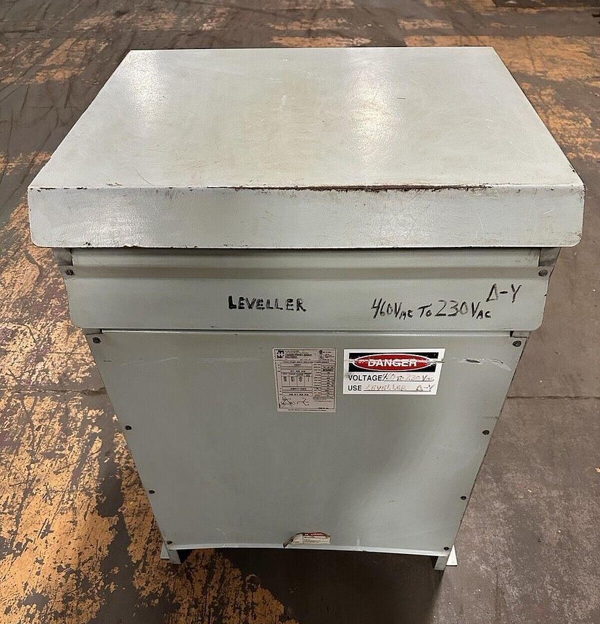 Used Hammond,DO75JCUB1T,75 KVA Transformer HV 460V- LV 230Y/133V 3PH