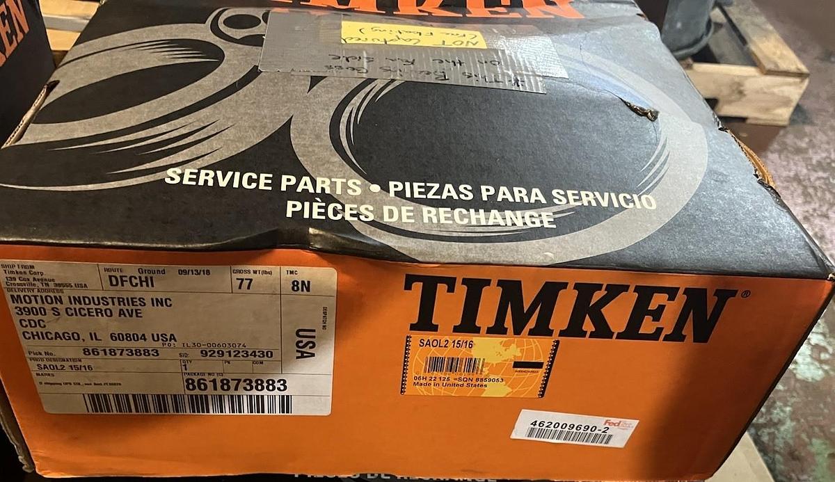 Used TIMKEN,SAOL2-15/16,PILLOW BLOCK BEARING 2-15/16" BORE