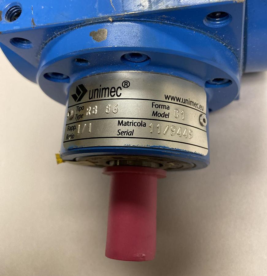 Used UNIMEC,RB86,MODEL C1 BEVEL GEAR 1/1 RATIO REFURBISHED