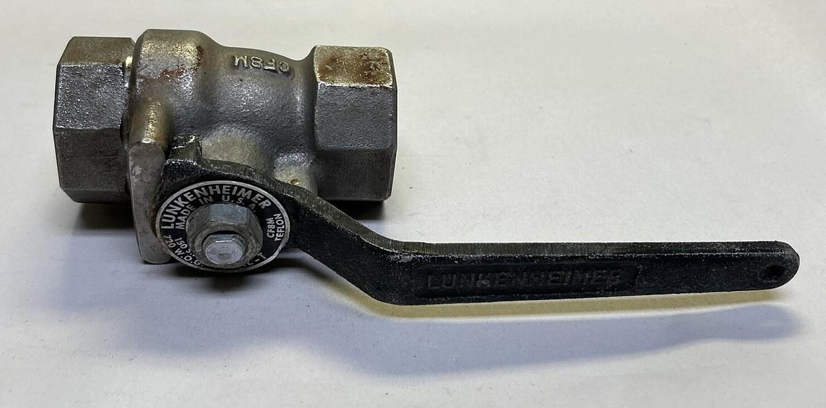 Used LUNKENHEIMER,710XL-T,BALL VALVE 1-1/4"