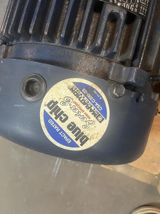 Used MARATHON,AVC-213TTFS4001BR-L,SERIES E MOTOR 5HP 3530RPM 3PH 213T