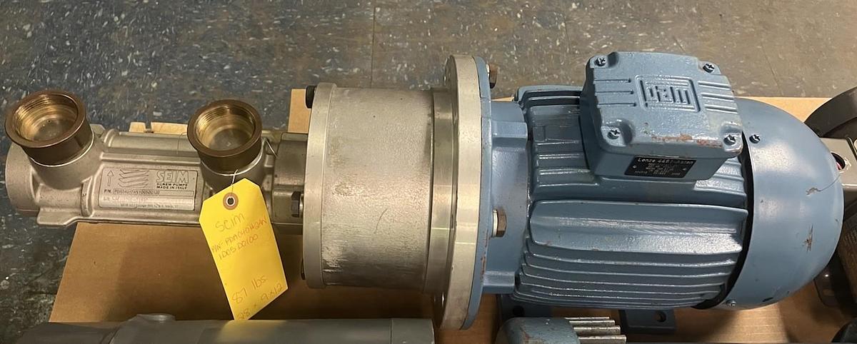 Used SEIM,PDA040-2AN1D05D0100,HYDRAULIC SCREW PUMP W LENZE 3.6kW 3500RPM 3PH