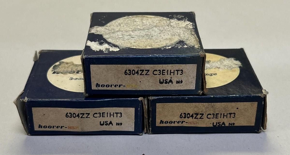 NSK,6304ZZC3E1HT3,DEEP GROOVE BALL BEARING LOT OF 3 NOS