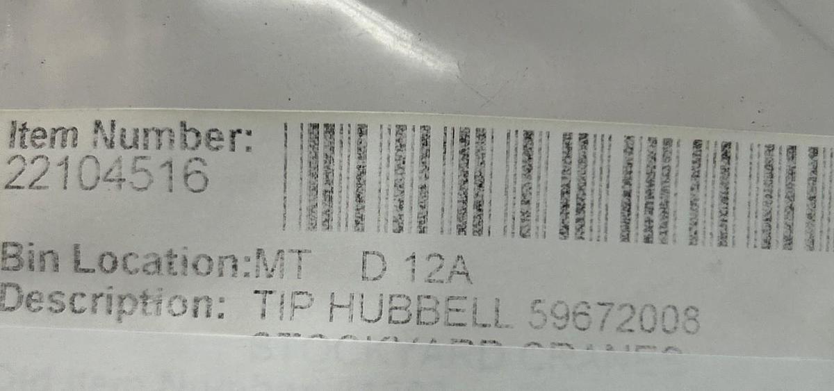 Used HUBBELL,59672-008,SIZE 4 CONTACT KIT NOS