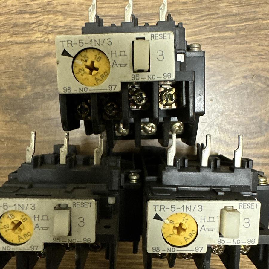 Used Fuji,TR-5-1N/3,Thermal Overload Relay LOT of 3