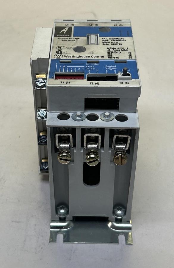 Used WESTINGHOUSE,W200M2CFC,SIZE 2 MOTOR STARTER