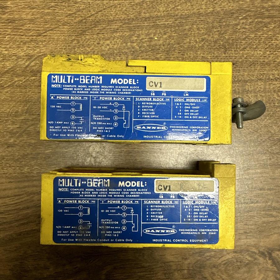 Used Banner,CV1,Multi Beam LOT of 2