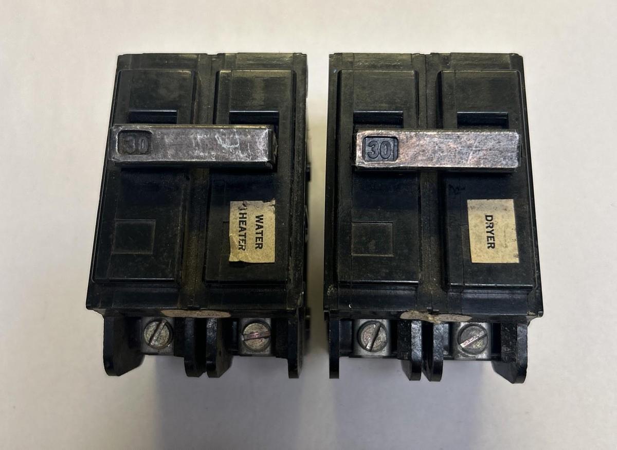 Used AMERICAN,C230,CIRCUIT BREAKER 30A 120/240V 2P LOT OF 2