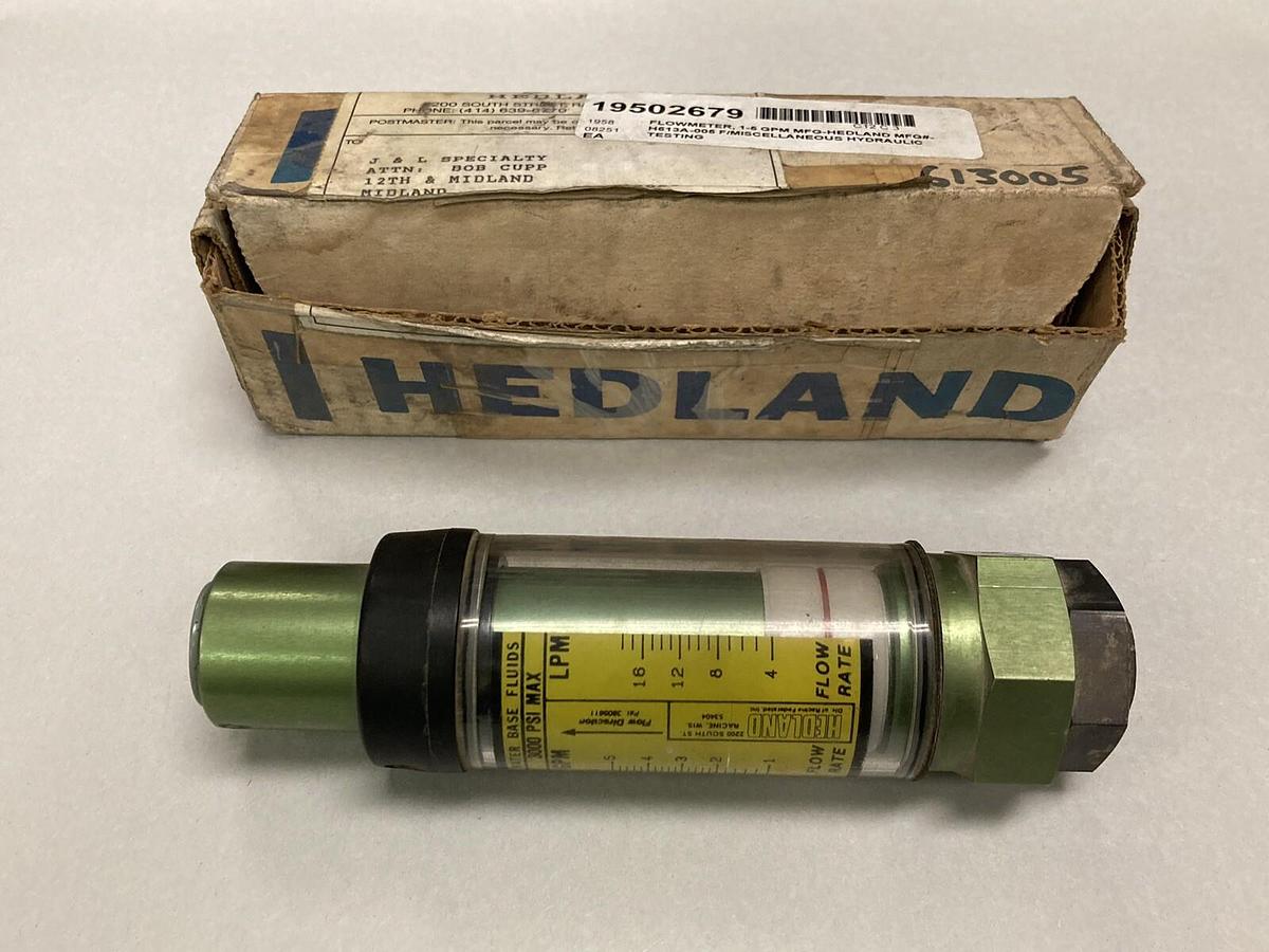 Hedland,H613-002,Water Flow Meter 1/2 IN NPTF 3000 PSI Max