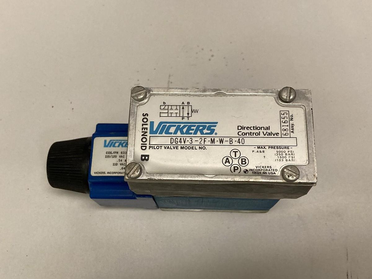 Used Vickers,DG4V-3-6B-M-W-B-40,Hydraulic Directional Control Valve