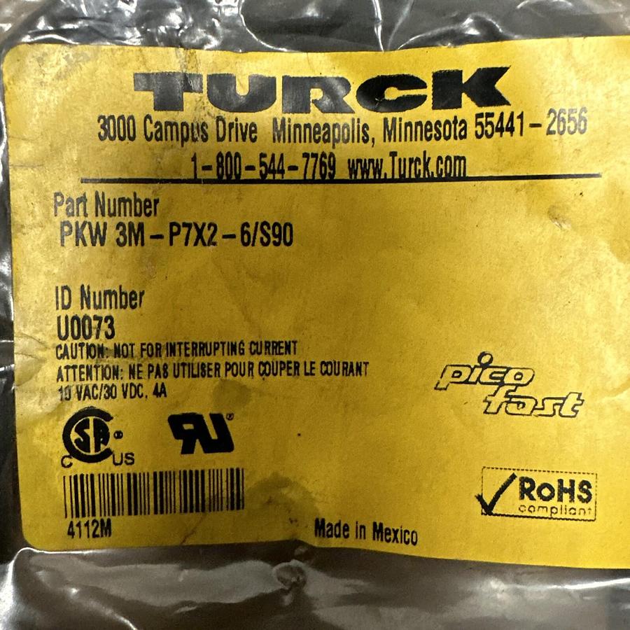 Turck,PKW 3M-P7X2-6/S90,Cordset