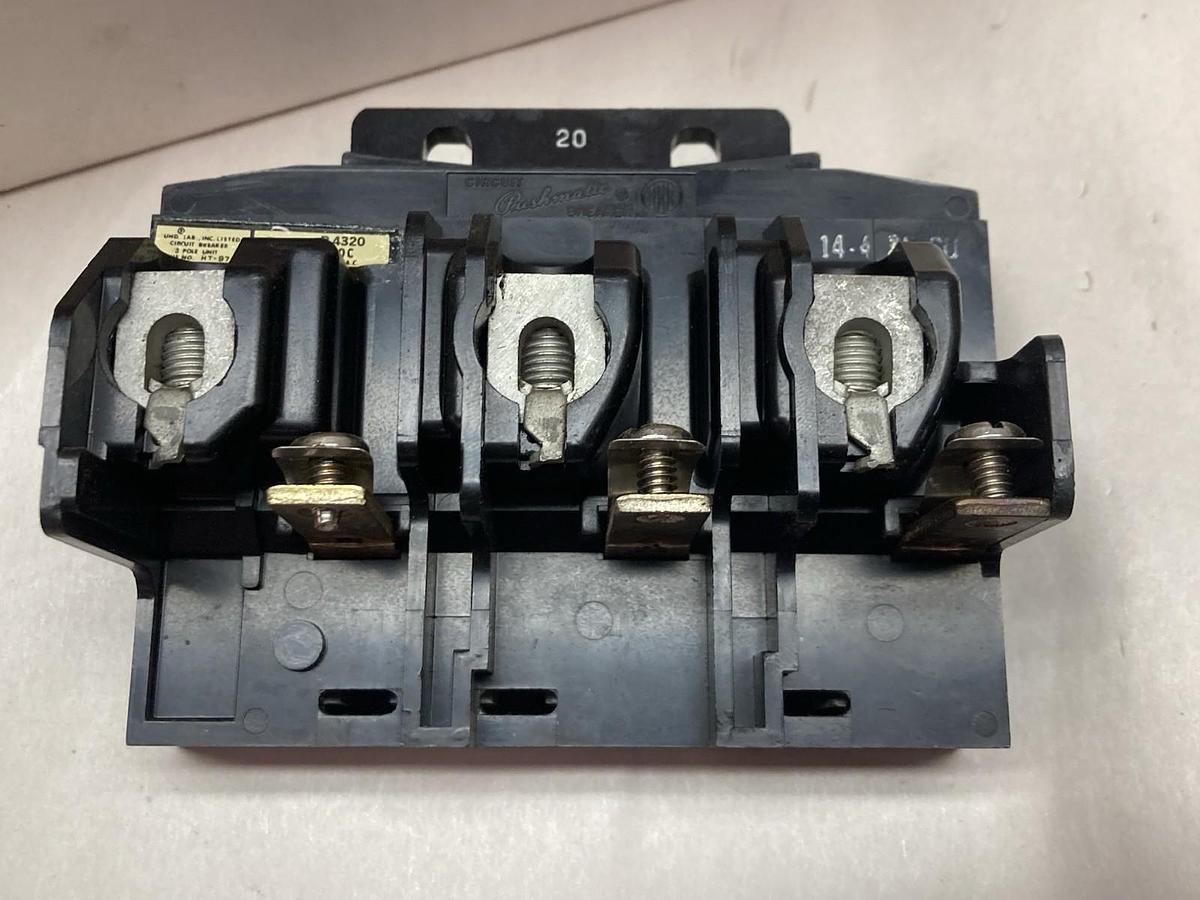 Used ITE Pushmatics,P4320 40C,3-Pole Circuit Breaker 240Vac