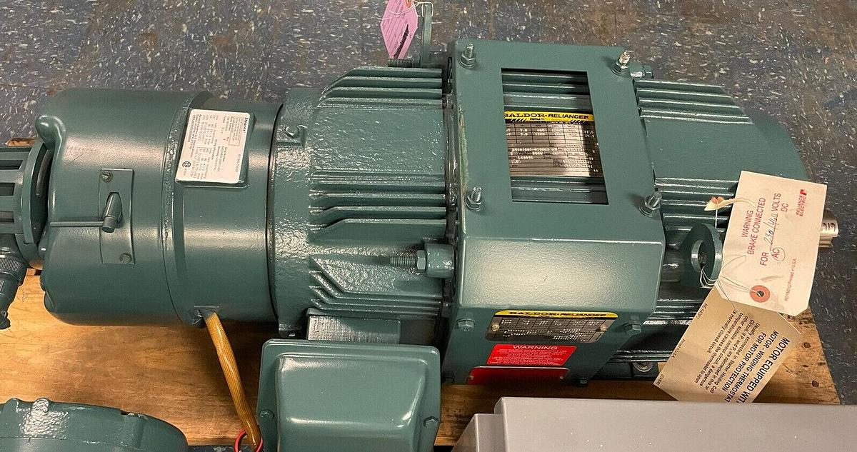BALDOR RELIANCE,L4889A,7.5HP RPM INVERTER DUTY BRAKE MOTOR FL2162Z