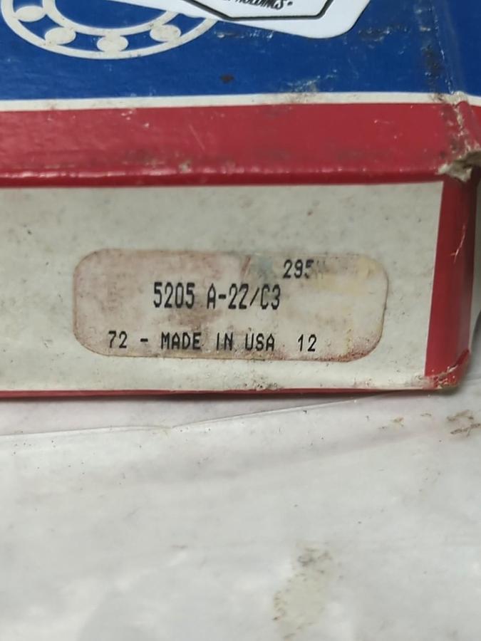 SKF,5205 A-2Z/C3,DOUBLE ROW BALL BEARING 25MM BORE NOS