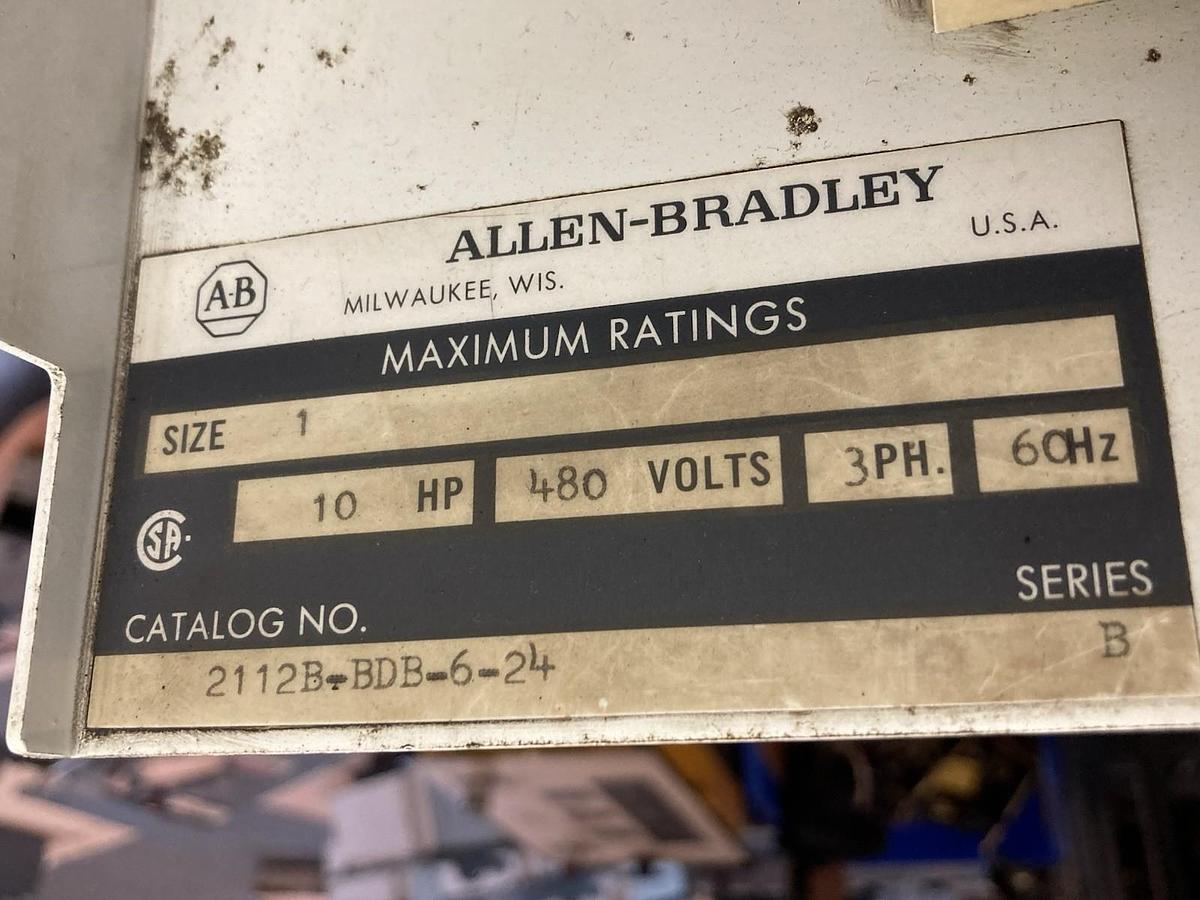 Used Allen-Bradley,2112B,12 INCH Size 1 FUSED MCC Bucket 480V 60Hz