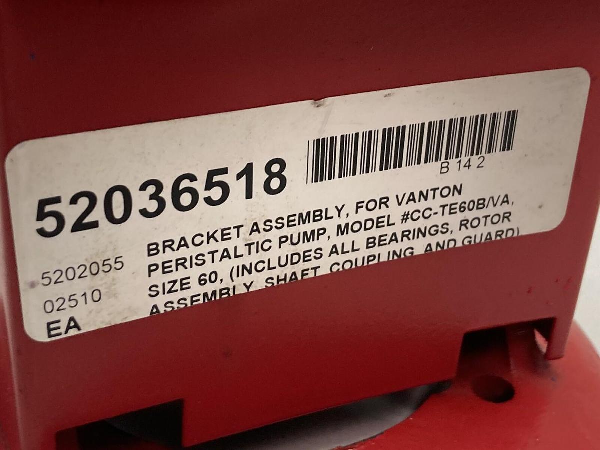 Used Vanton,CC-TE60B/VA,Bracket Assembly for Peristaltic Pump Size 60
