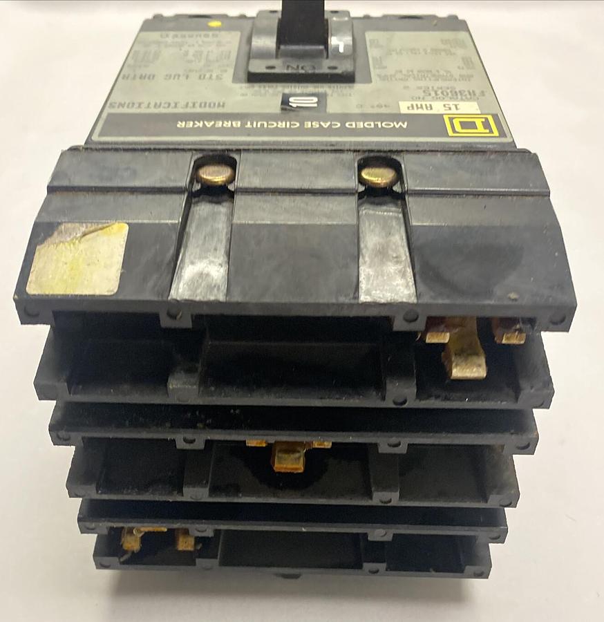 Used Square D,FA36015,I-Line Circuit Breaker 15AMP 600V 3 POLE