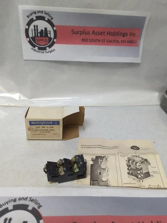 WESTINGHOUSE,L-56B,ELECTRICAL INTERLOCK 2 NO POLES NOS