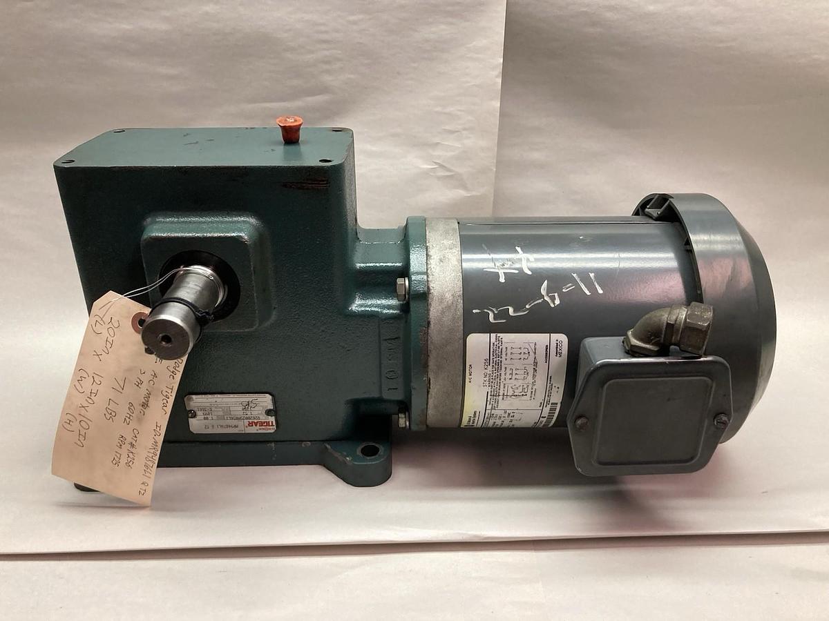 Used Dodge Tigear,MR94762L1,Gear Speed Reducer 1750RPM w/Leeson 1Hp Motor