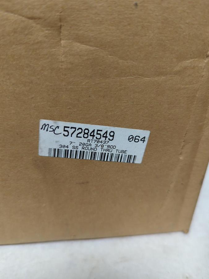 MSC,57284549 RT70437,ROUND FLOAT BALL 304SS 7 IN 20GA 3/8 IN ROD THRU TUBE NOS