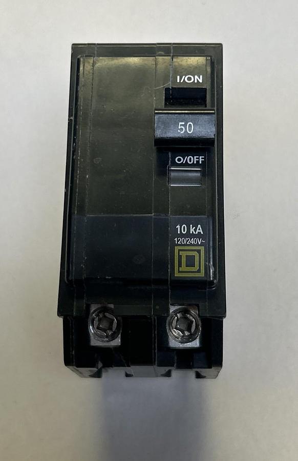 Used SQUARE D,QO250,CIRCUIT BREAKER 50A 120/240V 2P